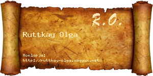 Ruttkay Olga névjegykártya
